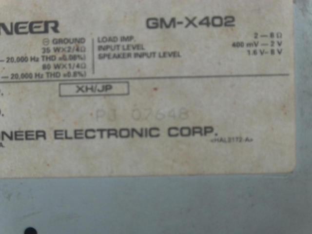 carrozzeria
GM-X402
Amplifier
