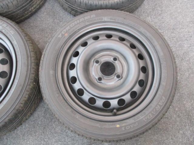 メーカー不明 スチールホイール+YOKOHAMA PARADA PA03 165/55R14C 4本セット ☆前後J数違い☆