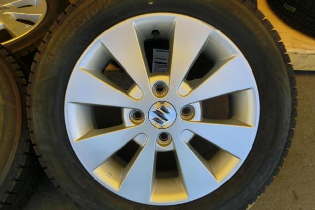 スズキ純正(SUZUKI)  ワゴンR/MH23S純正ホイール  + BRIDGESTONE(ブリヂストン) BLIZZAK VRX3