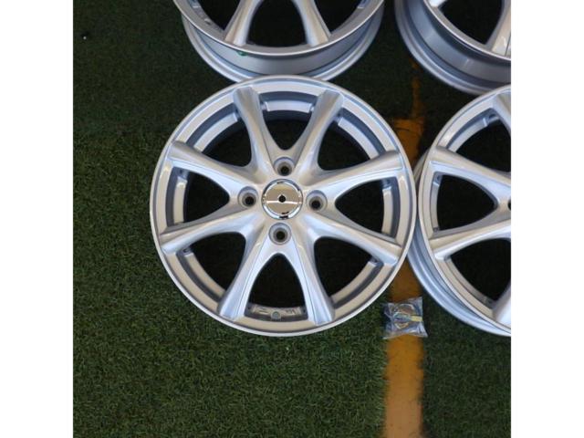 【ホイールのみ4本セット】メーカー不明 シルバー8本スポークホイール