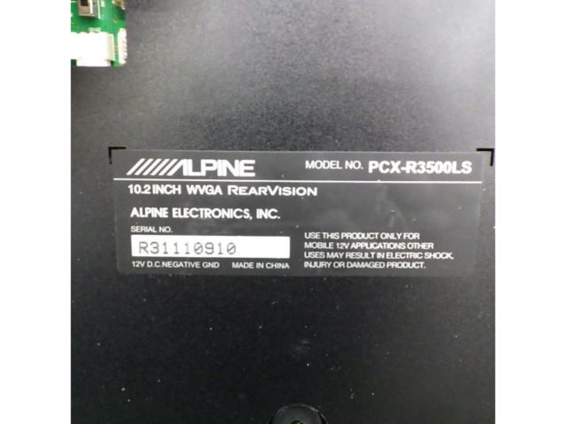 ALPINE 10.2-inch Flip-Down Monitor
PCX-R3500LS