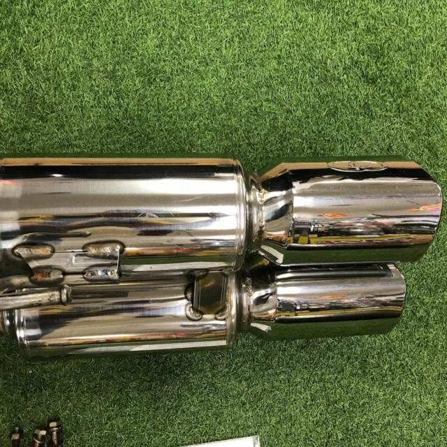 GANADOR Vertex 右出しスクエアダブルマフラー TRJ150W ランドクルーザープラド