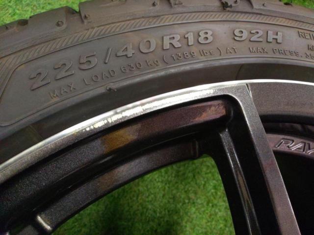 RAYS GRAM LIGHTS 57FXZ + KENDA RADIAL KAISER KR20 225/40R18 2025年製造