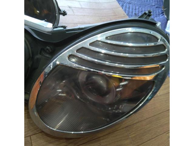 メルセデスベンツ Eクラス W211 前期 純正 メッキガーニッシュ付き スモーク ヘッドライト