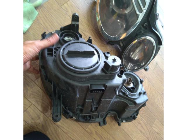 メルセデスベンツ Eクラス W211 前期 純正 メッキガーニッシュ付き スモーク ヘッドライト