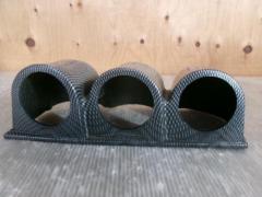 Found it! Manufacturer unknown.
General purpose
Triple meter hood
Socket size: 52-53mm
