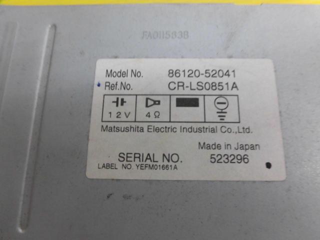 Toyota genuine parts
86120-52041
1DIN Wide AM/FM Radio