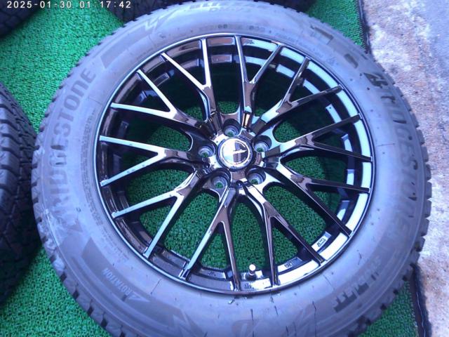 HOT STUFF(ホットスタッフ) Exceeder(エクシーダー) E01 (5HOLE) ダークシルバー + BRIDGESTONE(ブリヂストン)BLIZZAK DM-V3
