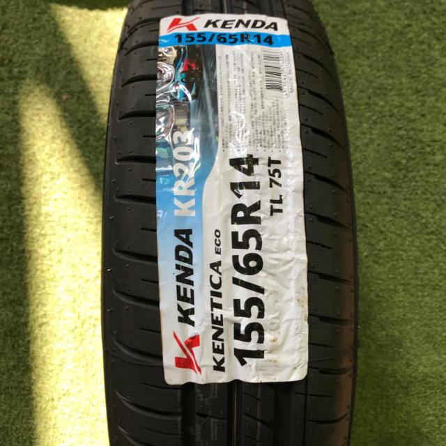 【未使用ラベル付き!】[ホンダ球面]HOT STUFF G.speed G-08+ KENDA(ケンダ) KR203 155/65R14 2026年製 4本セット