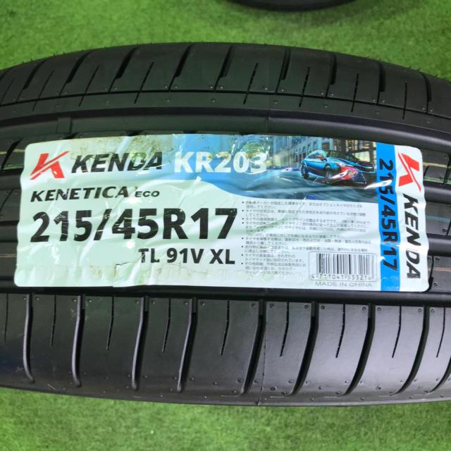【未走行ラベル付き!】50系プリウス Sツーリング/ツーリングセレクション純正アルミホイール  +  KENDA KR203 215/45R17 91V XL
