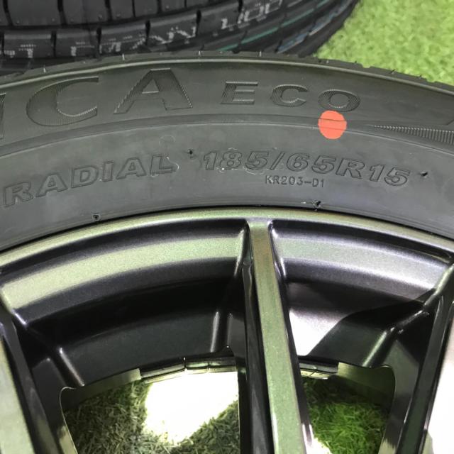 【未走行ラベル付き!】weds VELVA SPORT  +  KENDA KR203 185/65R15 88H 2026年製 4本