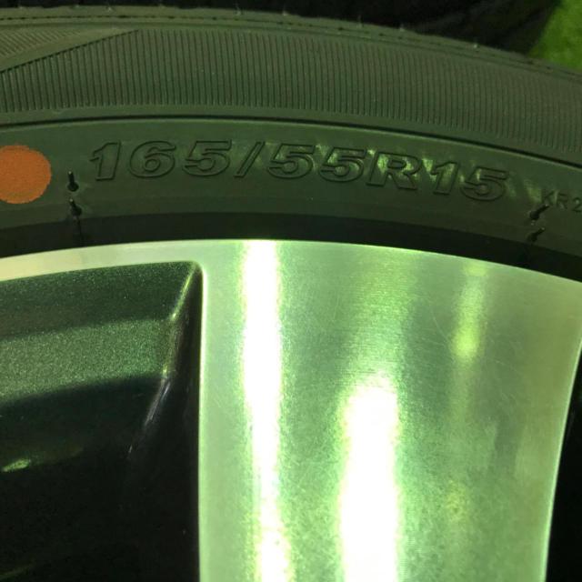 【未走行ラベル付き!】SUZUKI ワゴンR スティングレー/MH23S 純正15インチアルミホイール  + KENDA KR203 165/55R15 75V