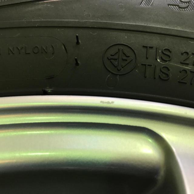 【未走行ラベル付き!】ARREST 10本スポーク シルバーホイール  + KENDA KR203 195/65R15 91H