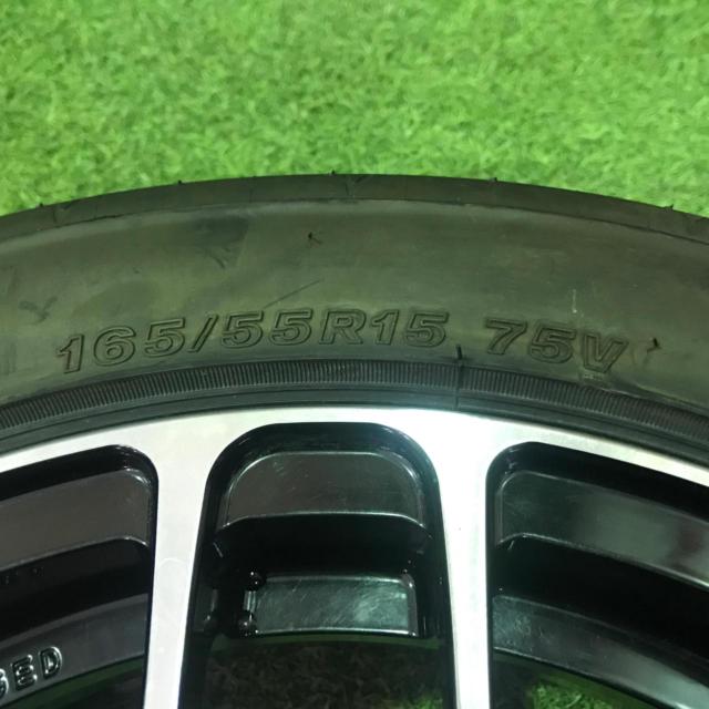 BBS RE-L2 RE5020 BKD +BRIDGESTONE POTENZA RE-71RS 165/55R15 2022,2025年製 4本セット