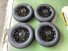 Lehrmeister LMG MS-9W グロスブラック + YOKOHAMA(ヨコハマ) SUPER VAN 355 145/80R12 80/78N LT★ミゾたっぷり!軽トラ/軽バン