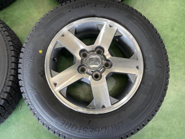 三菱純正(MITSUBISHI) パジェロミニ 後期 純正アルミ + BRIDGESTONE(ブリヂストン) BLIZZAK DM-V3 175/80R15 90Q★タイヤは新品!2025年製