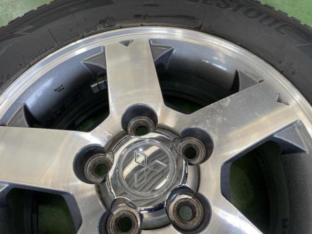 三菱純正(MITSUBISHI) パジェロミニ 後期 純正アルミ + BRIDGESTONE(ブリヂストン) BLIZZAK DM-V3 175/80R15 90Q★タイヤは新品!2025年製