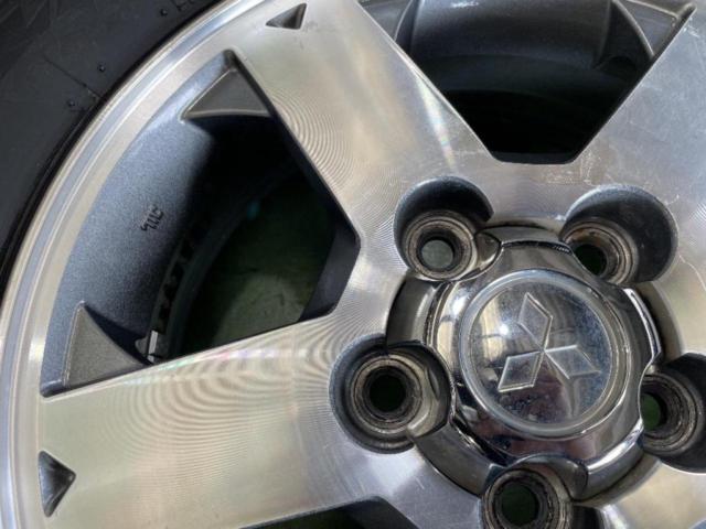 三菱純正(MITSUBISHI) パジェロミニ 後期 純正アルミ + BRIDGESTONE(ブリヂストン) BLIZZAK DM-V3 175/80R15 90Q★タイヤは新品!2025年製