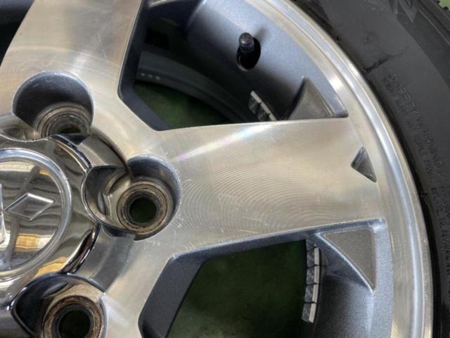 三菱純正(MITSUBISHI) パジェロミニ 後期 純正アルミ + BRIDGESTONE(ブリヂストン) BLIZZAK DM-V3 175/80R15 90Q★タイヤは新品!2025年製