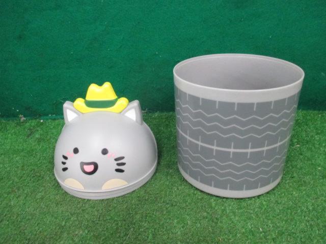 ★未使用だにゃん★Yellow Hat ハットにゃん ダストボックス