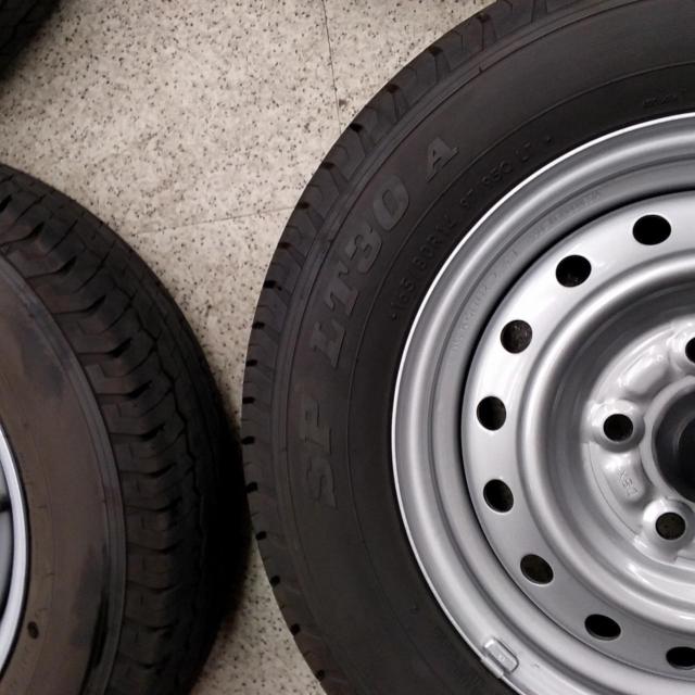 2【トヨタ純正】 タウンエースバン スチールホイール+【DUNLOP】SP LT30A 97/95 LT