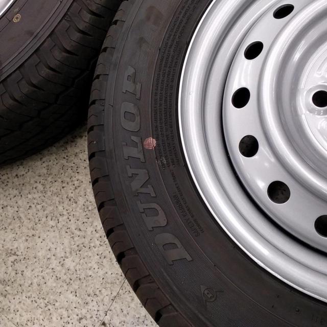 2【トヨタ純正】 タウンエースバン スチールホイール+【DUNLOP】SP LT30A 97/95 LT