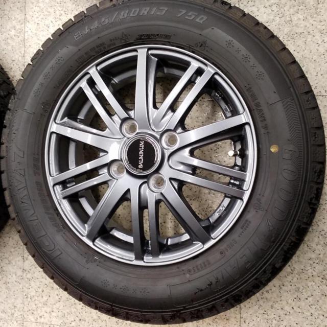 1【BRIDGESTONE(ブリヂストン)】BALMINUM(バルミナ) 10本スポークホイール+GOODYEAR(グッドイヤー) ICE NAVI 7