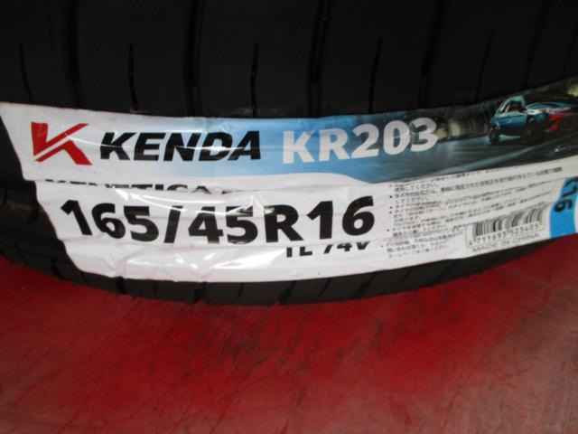 【新品タイヤ付き】BADX D.O.S. DEEP RIVAGE + KENDA(ケンダ) KR203 165/45R16 74V XL