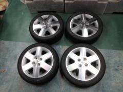 【DAIHATSU】L880K/コペン 純正ホイール +【SHIBATIRE】REVIMAX R23 165/50R15 2本干渉キズアリ