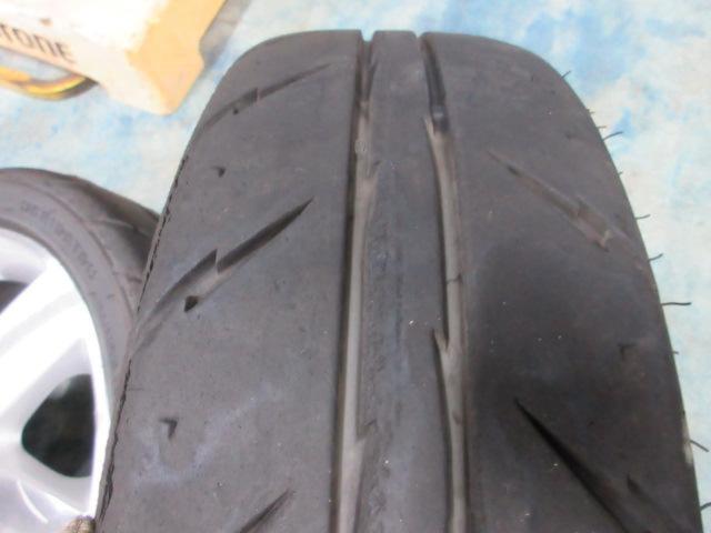 【DAIHATSU】L880K/コペン 純正ホイール +【SHIBATIRE】REVIMAX R23 165/50R15 2本干渉キズアリ