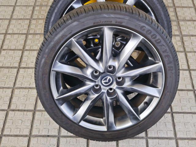 ☆タイヤ25年バリ溝! アクセラは勿論,マツダ3流用にも!【マツダ純正】アクセラ純正アルミホイール + 【GOODYEAR】EfficientGrip Comfort