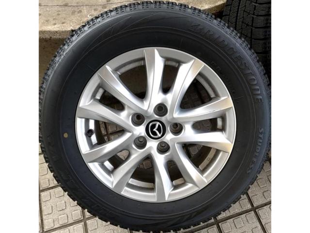 【マツダ純正】マツダ純正 アクセラ/BM系 ツイン5本スポークホイール+【BRIDGESTONE】BLIZZAK VRX