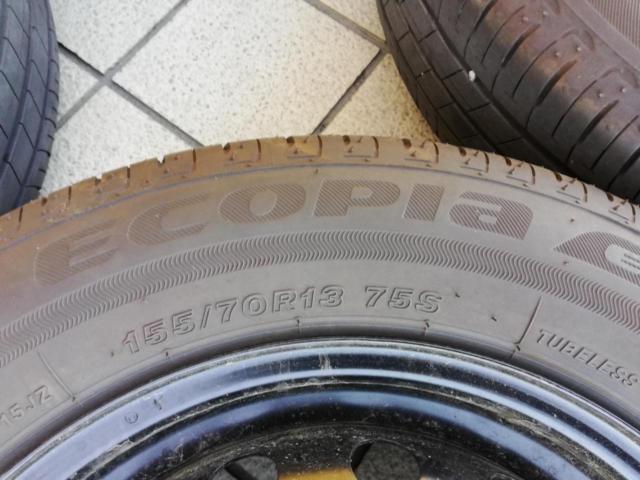 Daihatsu genuine
Mira e:S genuine steel wheels + BRIDGESTONE
Ecopia
EP150
155 / 70R13