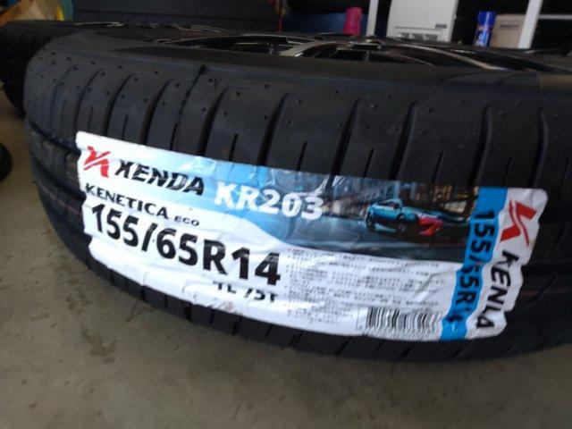 BRANDLE-LINE 8本スポークホイール  + KENDA(ケンダ) KR203 155/65R14 75T