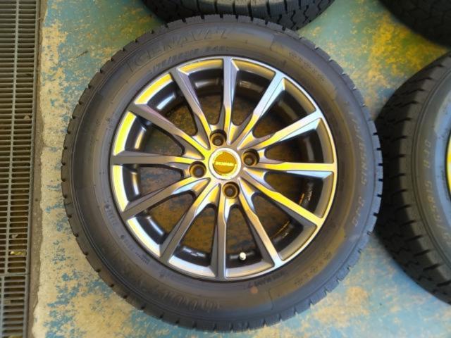 【BRIDGESTONE(ブリヂストン)】BALMINUM(バルミナ) 12本スポークホイール+【GOODYEAR】ICENAVI7 175/65R15 2024年製造