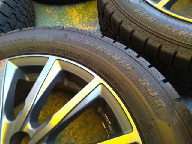 【BRIDGESTONE(ブリヂストン)】BALMINUM(バルミナ) 12本スポークホイール+【GOODYEAR】ICENAVI7 175/65R15 2024年製造