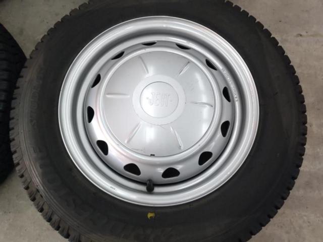 タイヤバリ山!! 【BRIDGESTONE】  JECT マルチPCDスチールホイール  + 【BRIDGESTONE】 BLIZZAK VL1