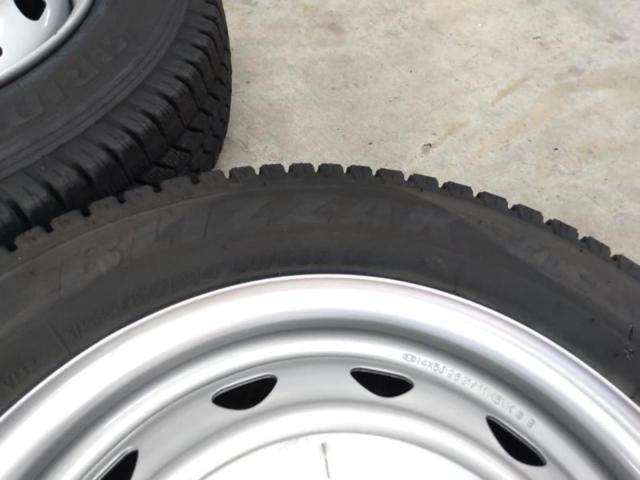 タイヤバリ山!! 【BRIDGESTONE】  JECT マルチPCDスチールホイール  + 【BRIDGESTONE】 BLIZZAK VL1