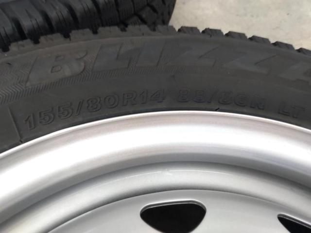 タイヤバリ山!! 【BRIDGESTONE】  JECT マルチPCDスチールホイール  + 【BRIDGESTONE】 BLIZZAK VL1