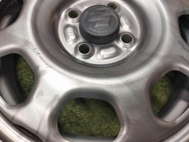 [One piece has a bend on the back]
SUZUKI
Hustler/MR31 series
G grade
Genuine
15 inches
Steel wheel
4 pieces set