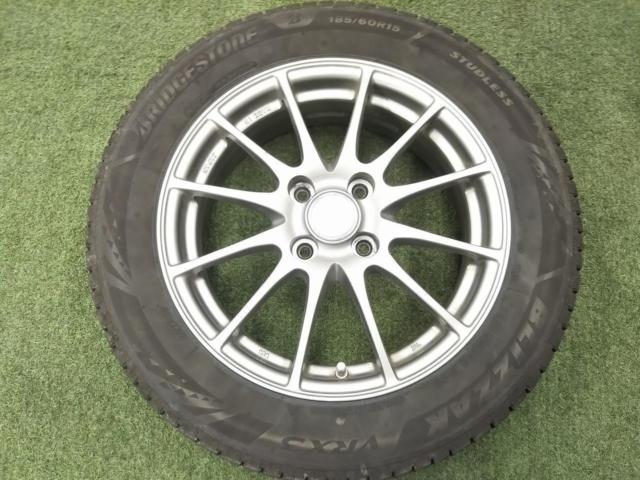 ☆8月お買い得品☆(別住所倉庫保管ご来店の際は事前にご連絡下さい)BRIDGESTONEECO FORME スポークホイール+BRIDGESTONE BLIZZAK VRX3