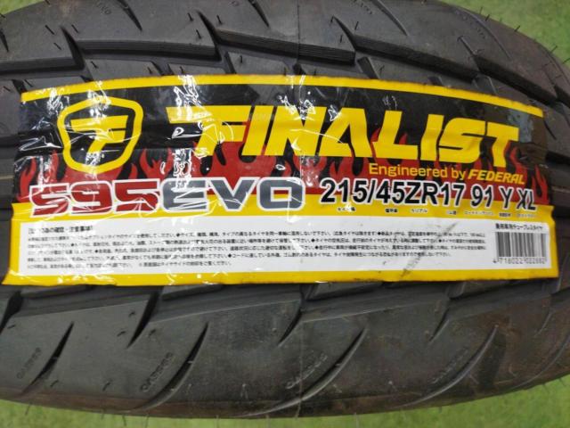 [100-5H] 【流用☆タイヤラベル付きセット!】 スバル/STi BBS RG345 + FINALIST 595 EVO 215/45R17 2024年モデル