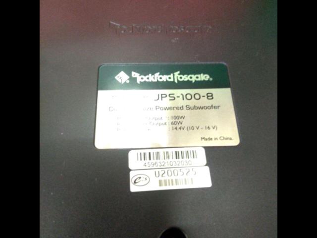 定価 税込53,900円(税抜49,000円)  【Rockford】 8inch(20cm)チューンナップサブウーファー(アンプ内蔵) JPS-100-8