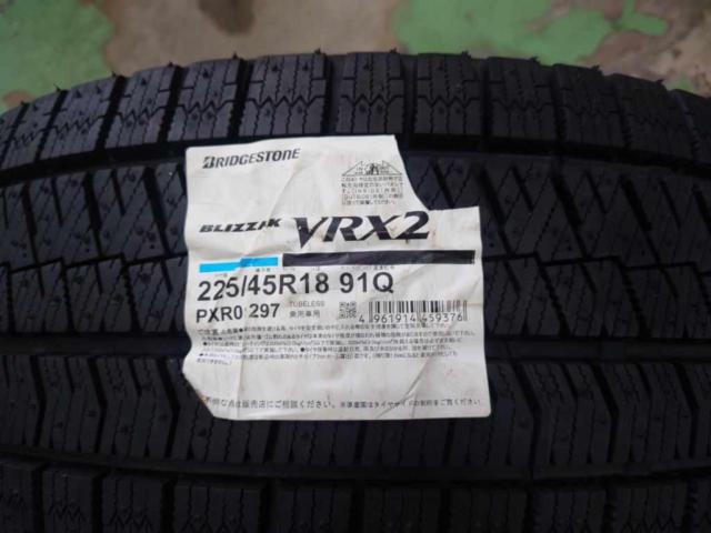スバル純正(SUBARU)  レヴォーグ(VM系/STi SPORTS)純正ホイール  + BRIDGESTONE(ブリヂストン) BLIZZAK VRX2 225/45R18 4本セット
