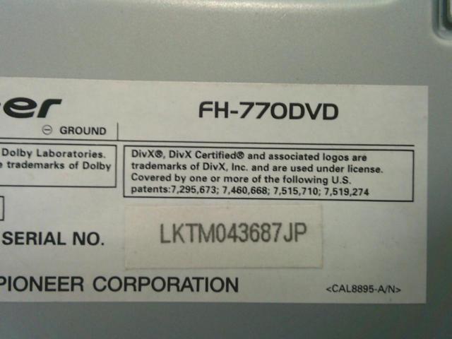 carrozzeria
FH-770DVD