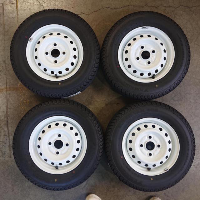 スズキ エブリィ純正スチールホイール + YOKOHAMA SUPER VAN 355