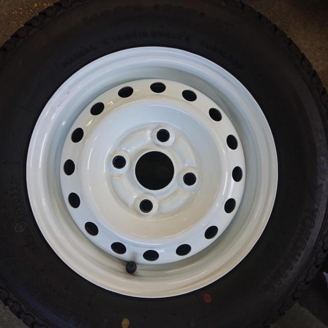 スズキ エブリィ純正スチールホイール + YOKOHAMA SUPER VAN 355