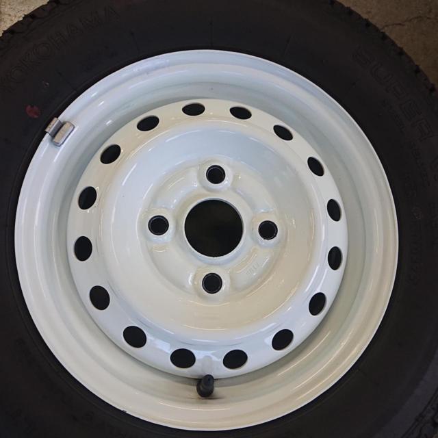 スズキ エブリィ純正スチールホイール + YOKOHAMA SUPER VAN 355