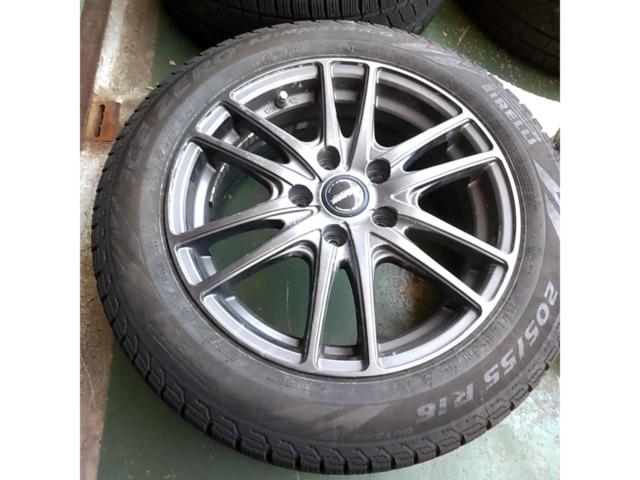 【HOT STUFF】WAREN アルミホイール+【PIRELLI】ICEZERO ASICEZERO ASIMMENTRICO 4本セット