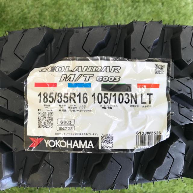 【ジムニー新品マッドタイヤ4本】YOKOHAMA(ヨコハマ) GEOLANDAR(ジオランダー) M/T G003 185/85R16 105/103LT